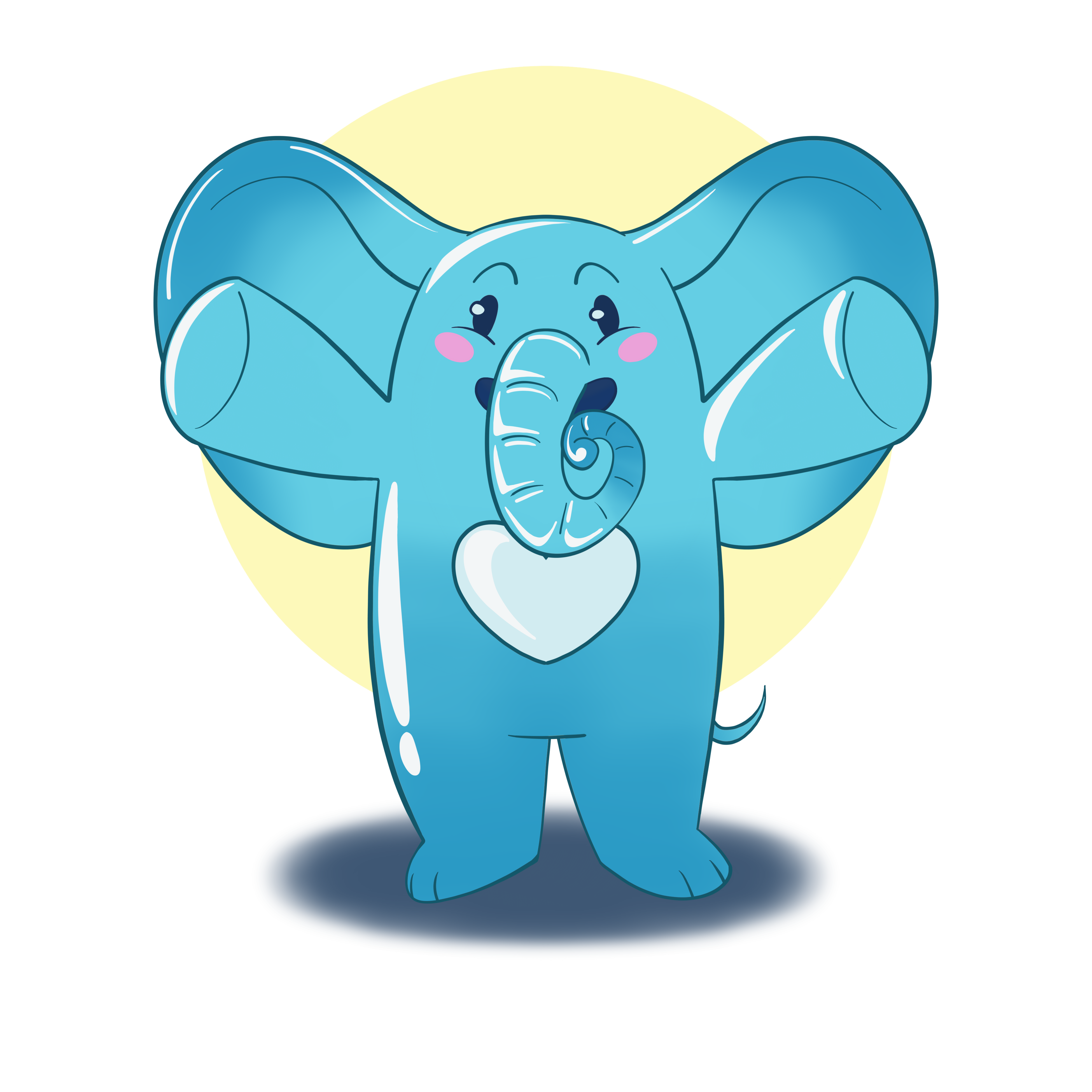 a loveable elephant offering a big hug